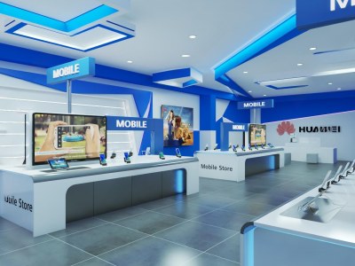 现代电子产品展厅3D模型下载